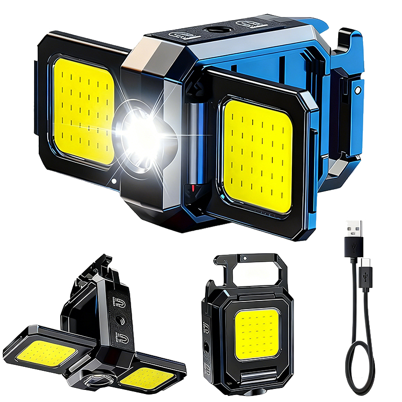 Outdoor Lighting Usb - Mini Flashlight Keychain Light COB Work