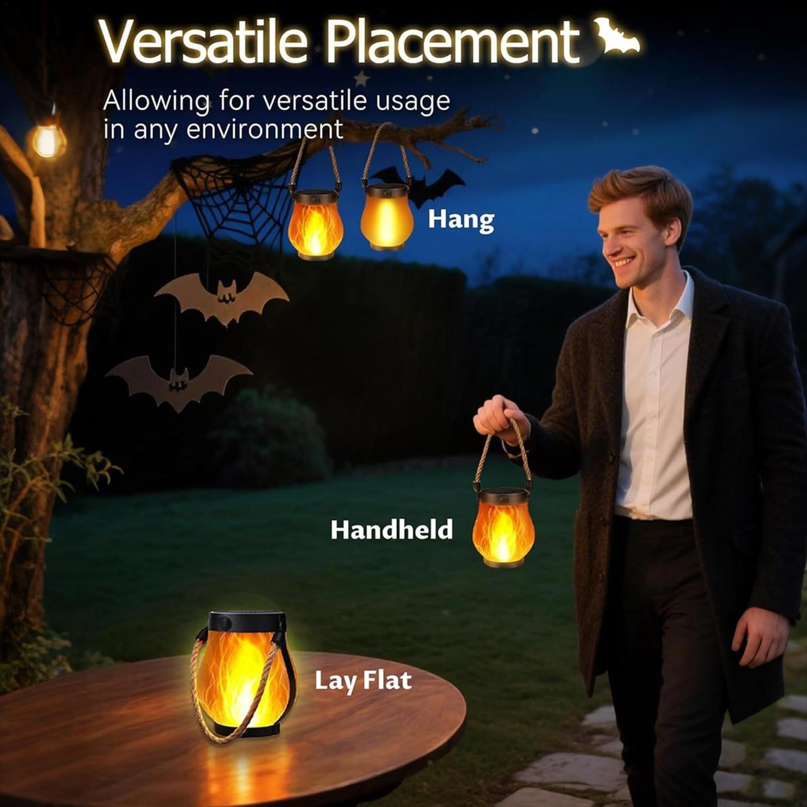 Fire Torch Solar - Solar Flickering Flame Lights Hanging Solar