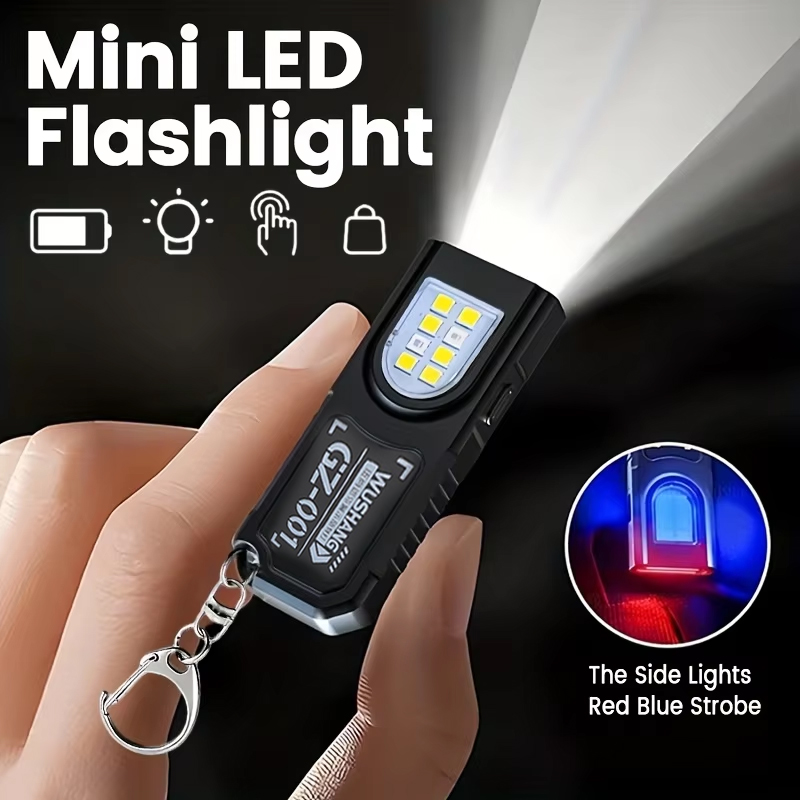 Outdoor Lighting Usb - Multifunctional Keychain Flashlight USB Rechargeable Mini