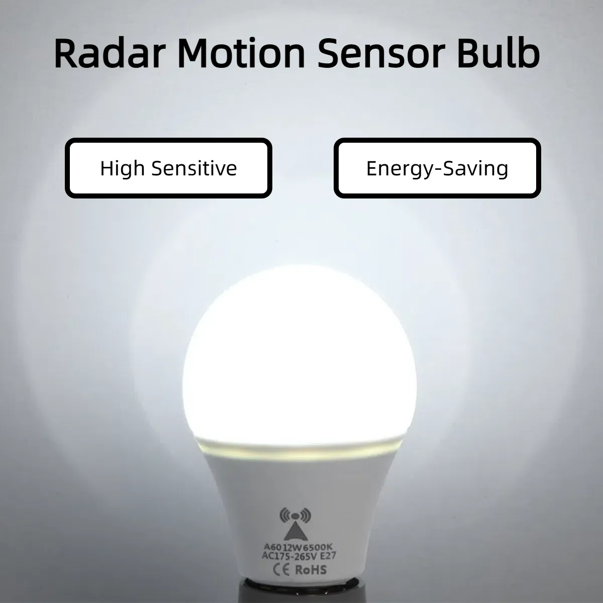 Outdoor Lighting On Stairs - AC175V-265V E27 Radar Motion Sensor LED