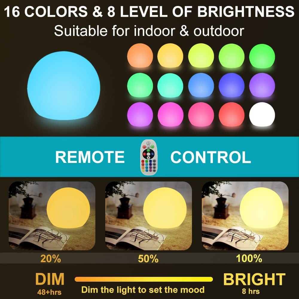 Rechargeable LED Glowing Ball  - Outdoor Lighting Manufacturers 评论和价格