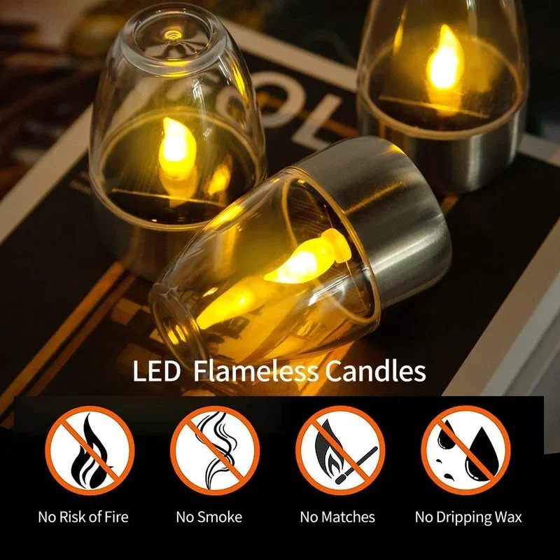Solar Powered Flameless Candle - Outdoor Lighting Under Pergola 评论和价格