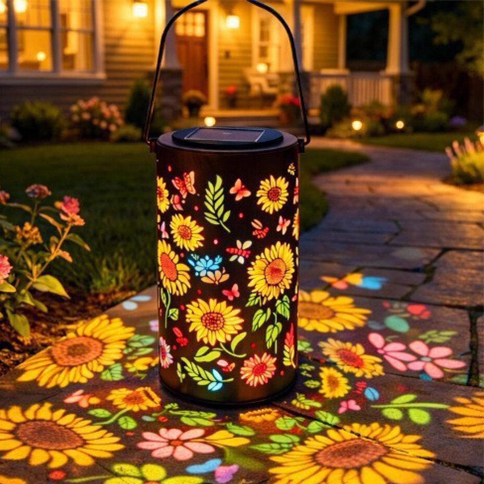 Sunflower Solar Lantern Weathe - Outdoor Lighting Yard 评论和价格