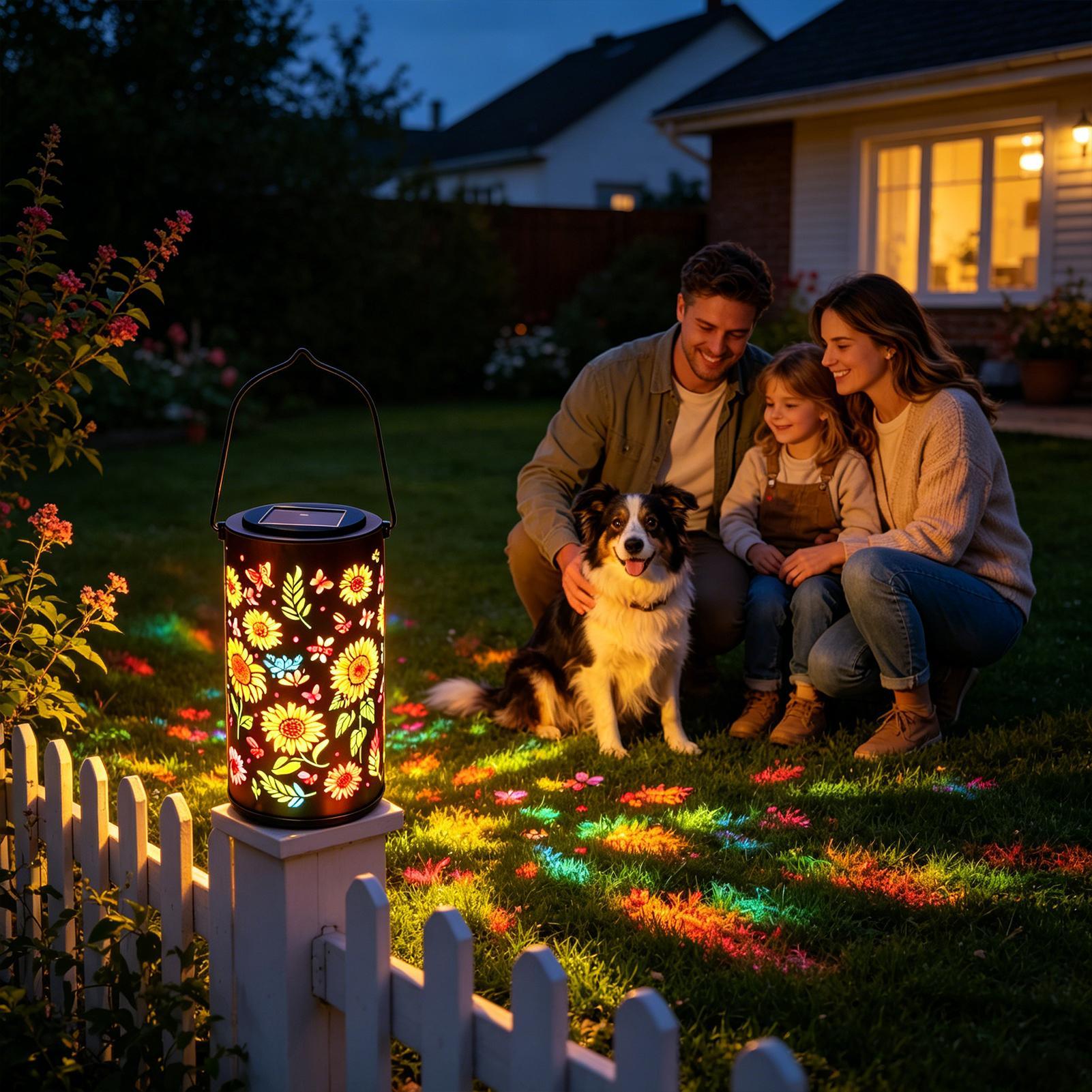 Sunflower Solar Lantern Weathe - Outdoor Lighting Yard 评论和价格