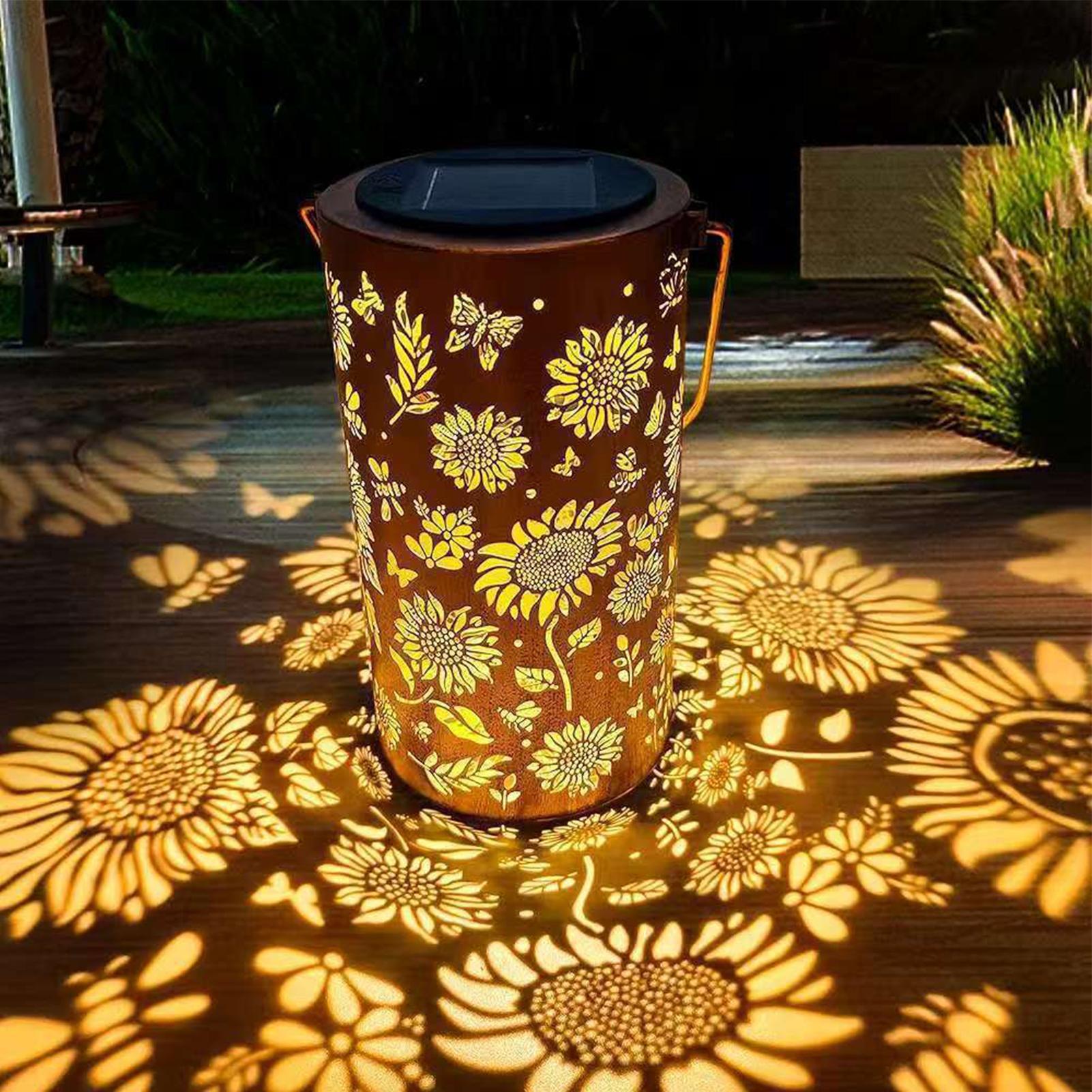 Sunflower Solar Lantern Weathe - Outdoor Lighting Yard 评论和价格