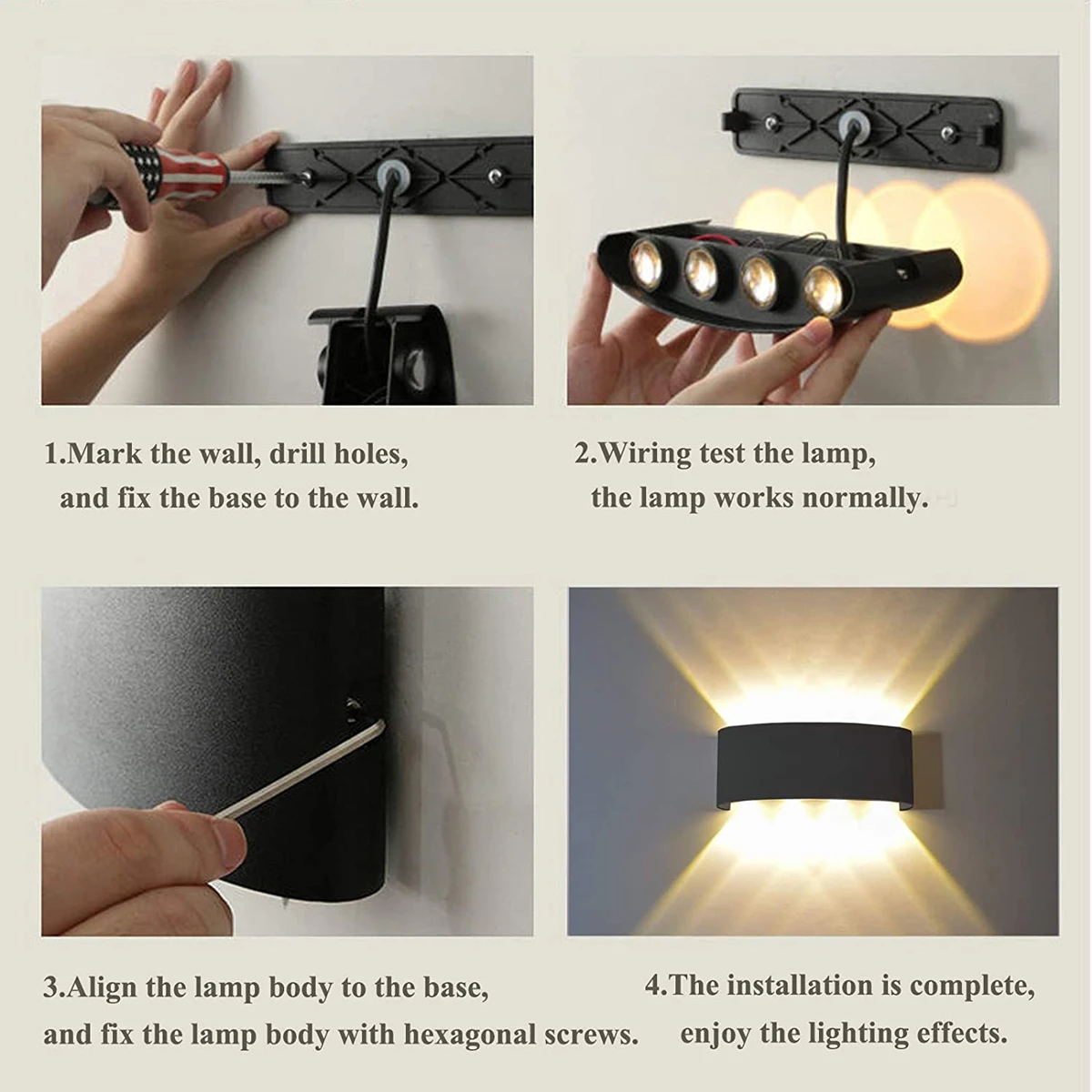 Aluminium LED Wall Lamp IP65 O - Outdoor Lighting On Stairs 评论和价格