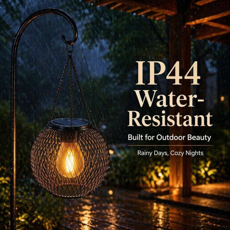 Solar Powered LED Hanging Floo - Outdoor Lighting Under Pergola 评论和价格