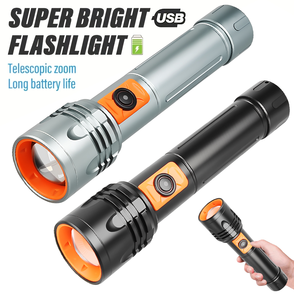 High Power LED Flashlight USB  - Outdoor Lighting Usb 评论和价格