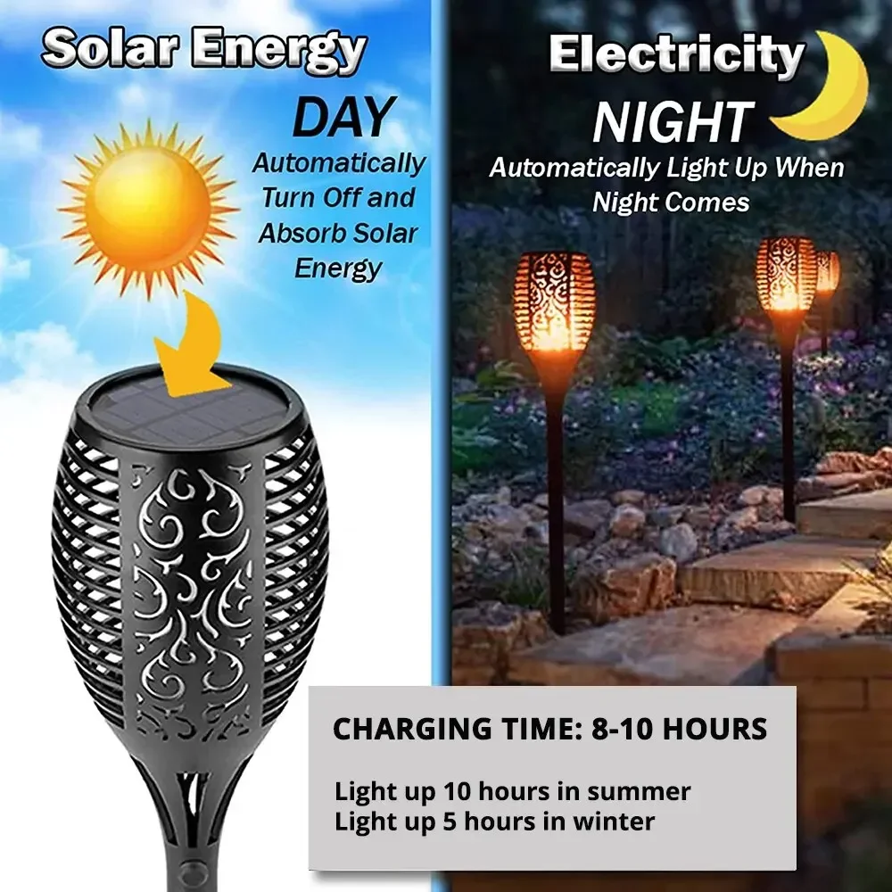 Outdoor Solar Garden Torch Lig - Fire Torch Solar 评论和价格