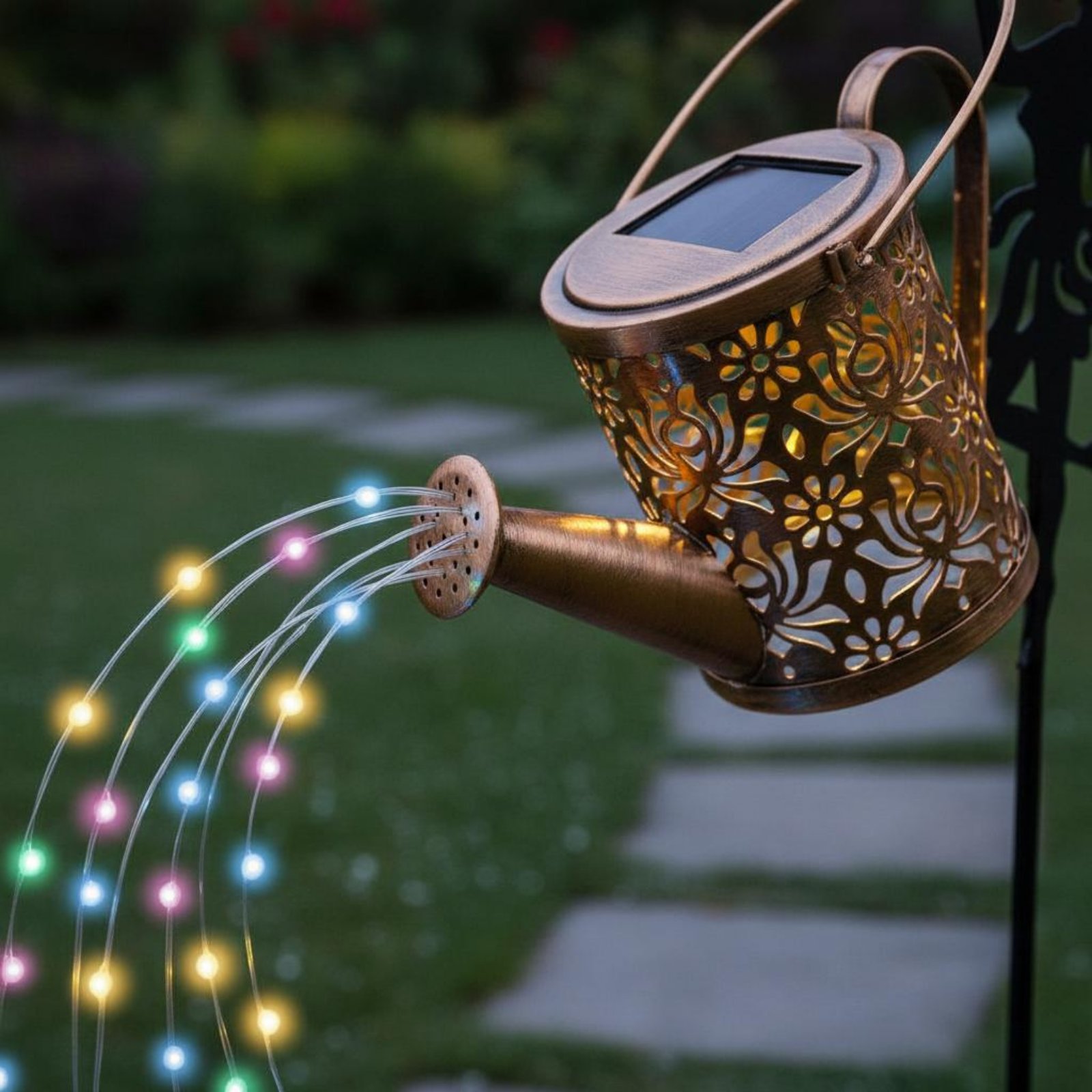 Solar Fairy Watering Can Light - Outdoor Lighting Yard 评论和价格