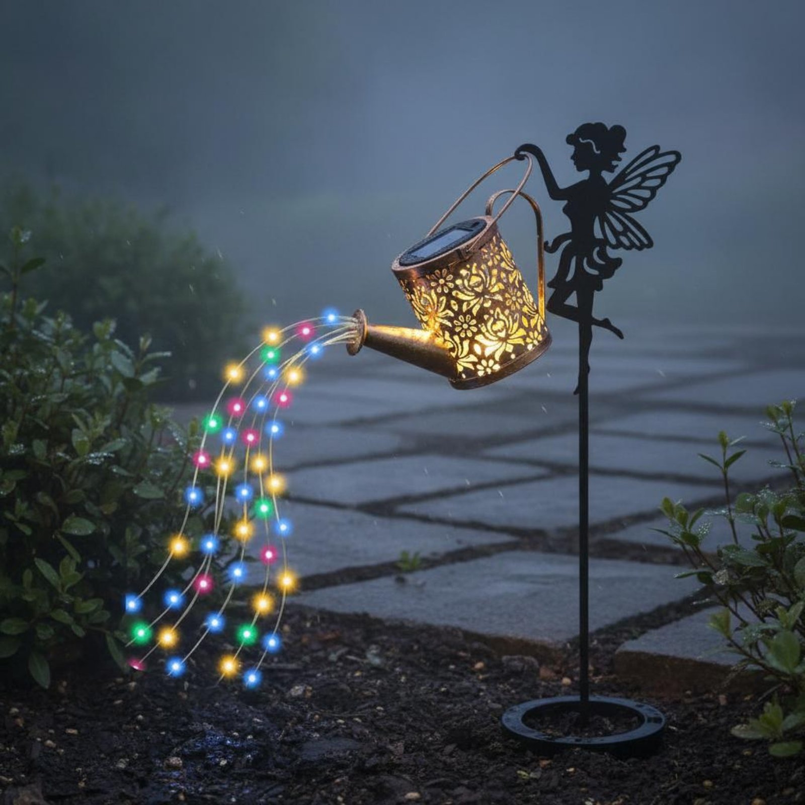 Solar Fairy Watering Can Light - Outdoor Lighting Yard 评论和价格