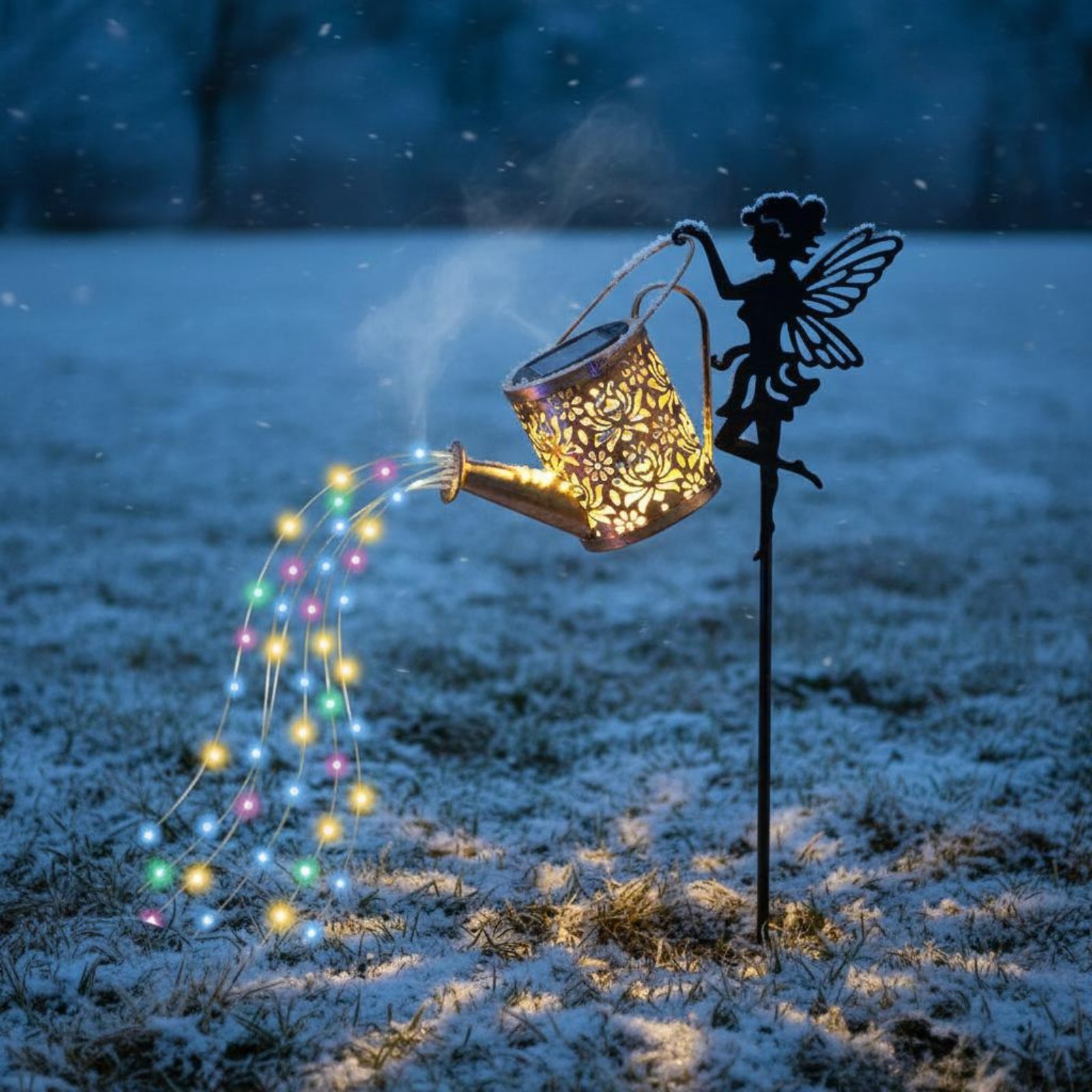 Solar Fairy Watering Can Light - Outdoor Lighting Yard 评论和价格