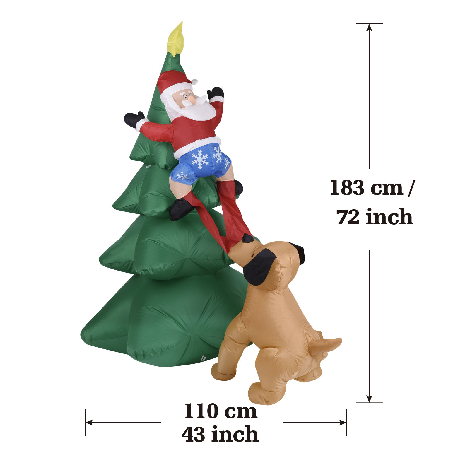Christmas Inflatable Dog  w/Sa - Outdoor Lighting Manufacturers 评论和价格