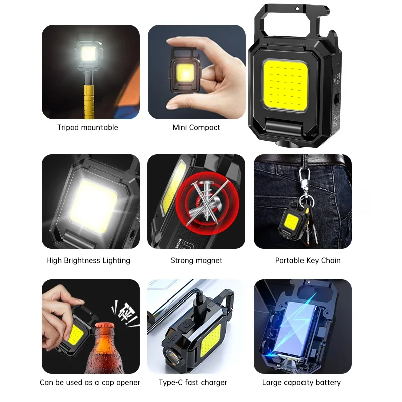 Mini Flashlight Keychain Light - Outdoor Lighting Usb 评论和价格