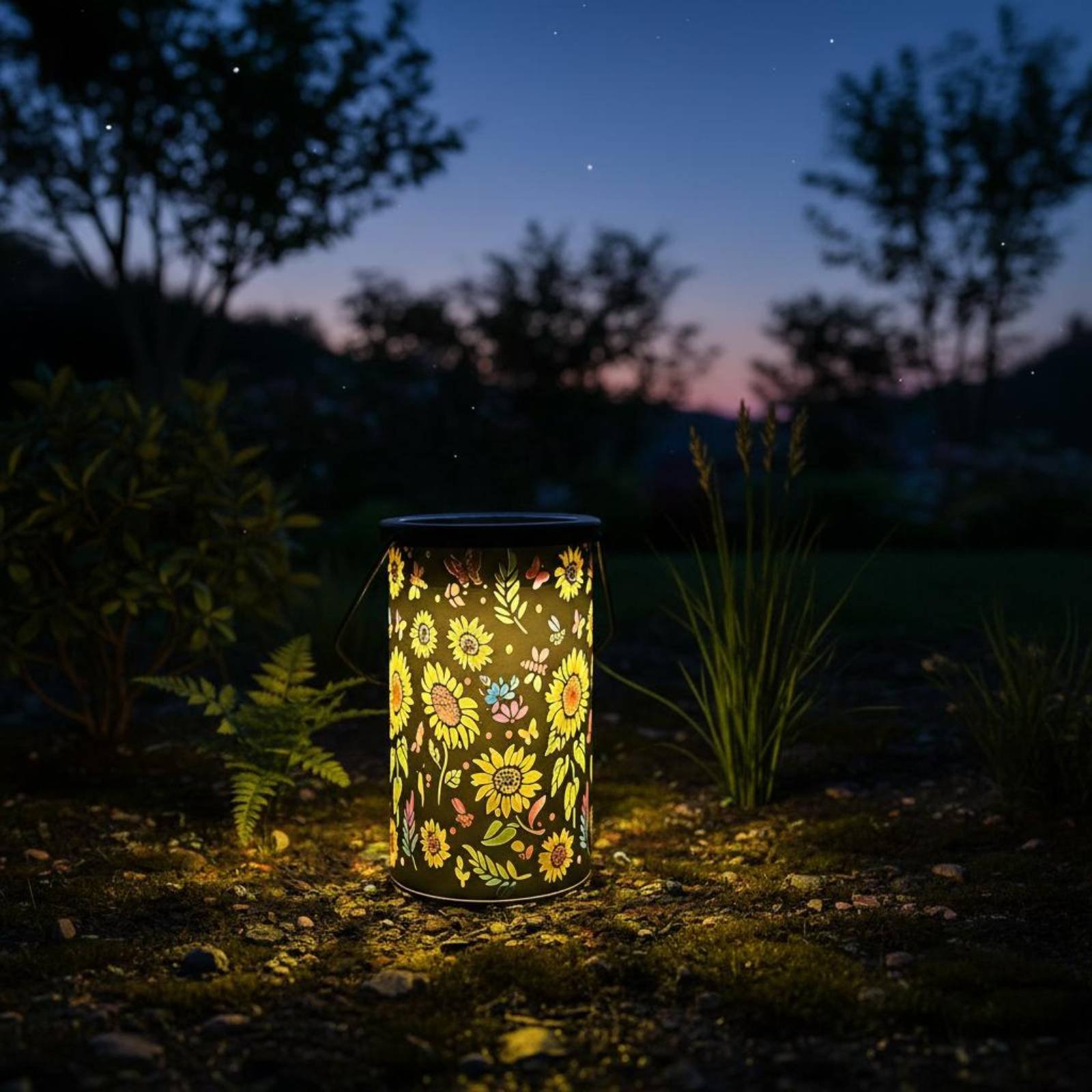 Floral Lantern Vintage Design  - Solar Lantern Hanging 评论和价格
