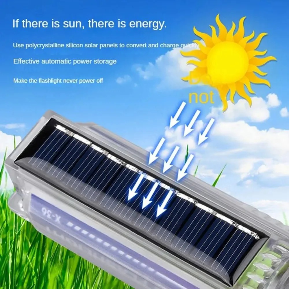 Powerful LED Flashlight With S - Fire Torch Solar 评论和价格