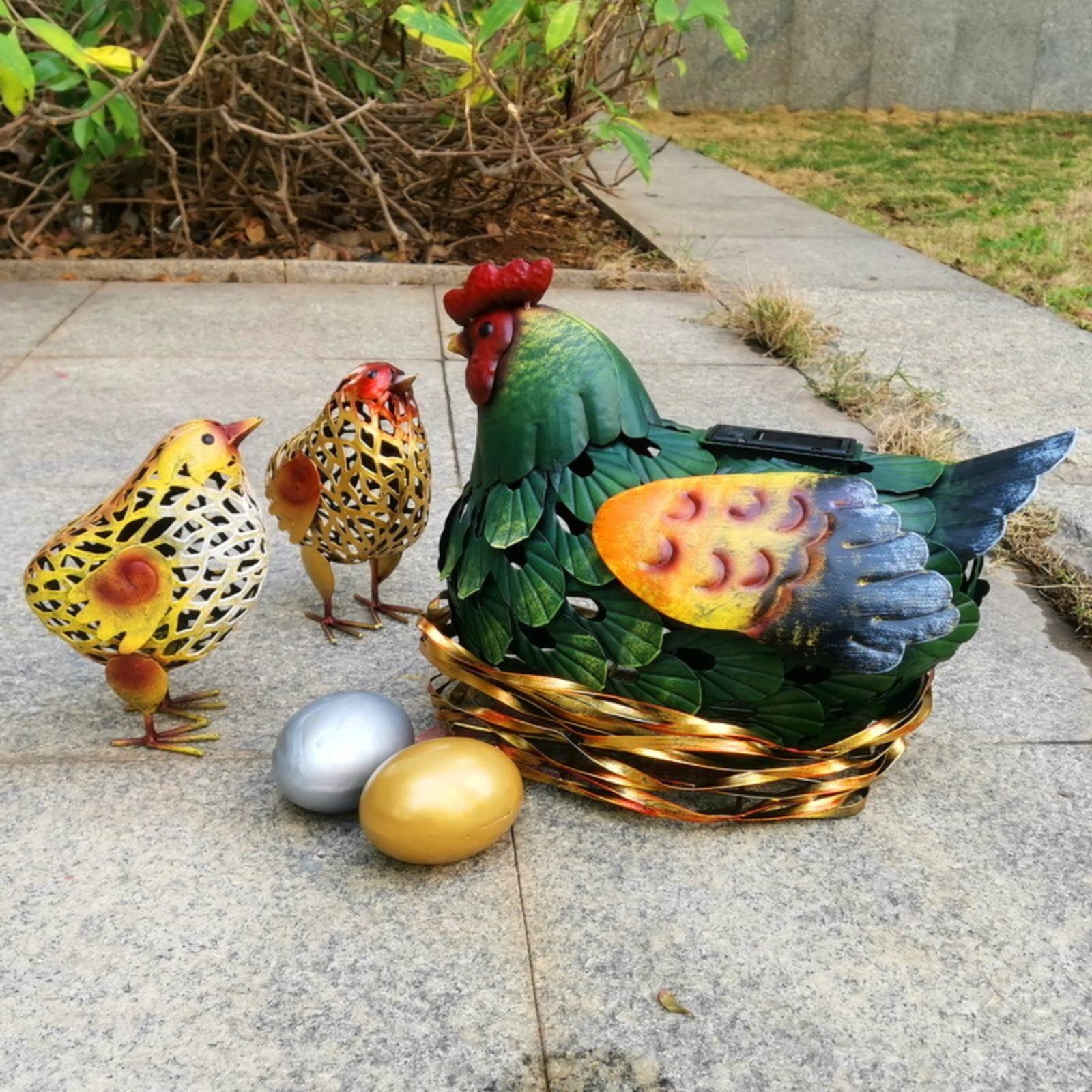 Solar Lantern Chicken Statue O - Outdoor Lighting Yard 评论和价格