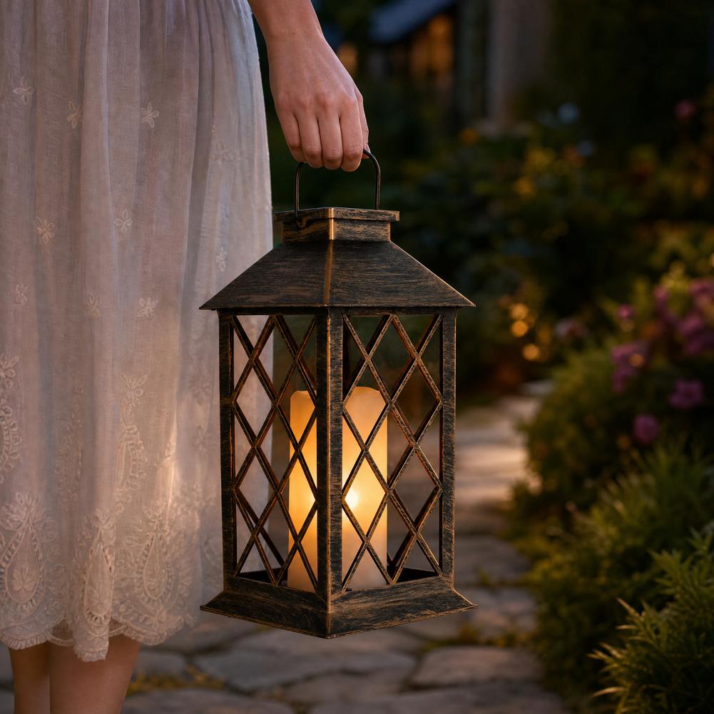 Retro Solar Lantern, Outdoor S - Outdoor Lighting Yard 评论和价格