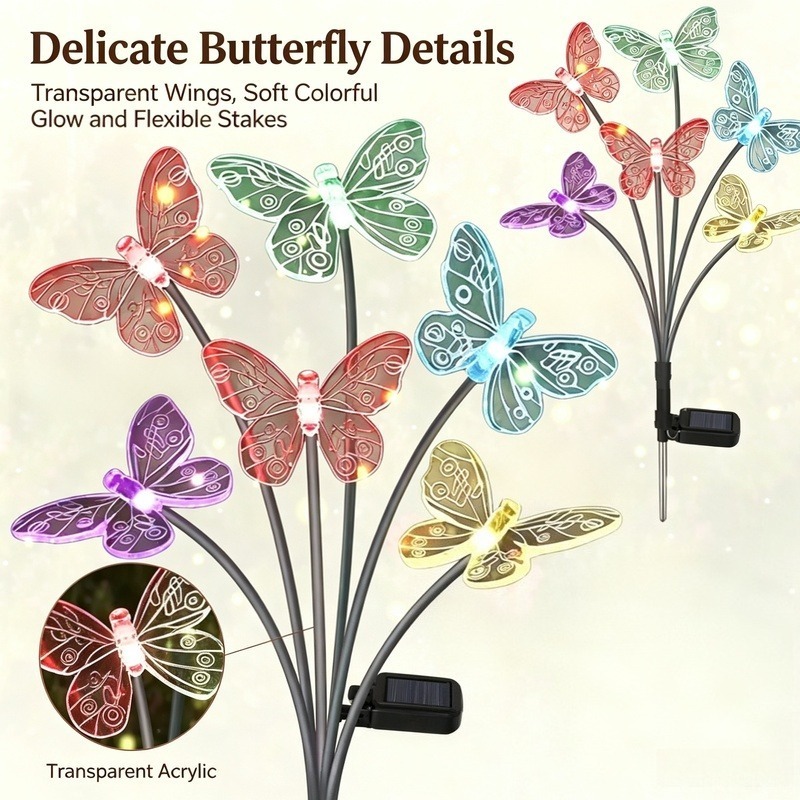 Solar Powered Butterfly Lights - Outdoor Lighting Yard 评论和价格