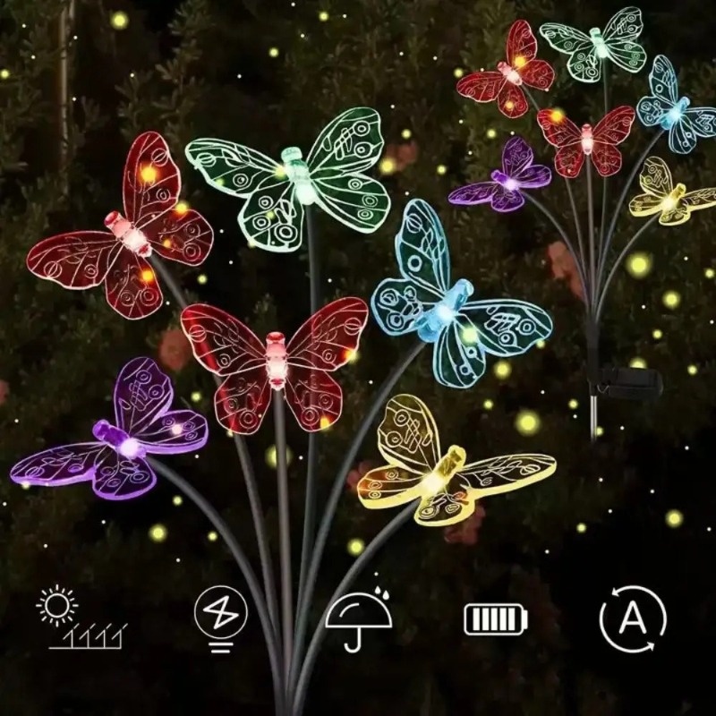 Solar Powered Butterfly Lights - Outdoor Lighting Yard 评论和价格