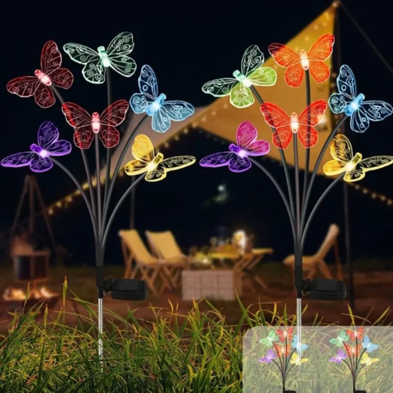 Solar Powered Butterfly Lights - Outdoor Lighting Yard 评论和价格
