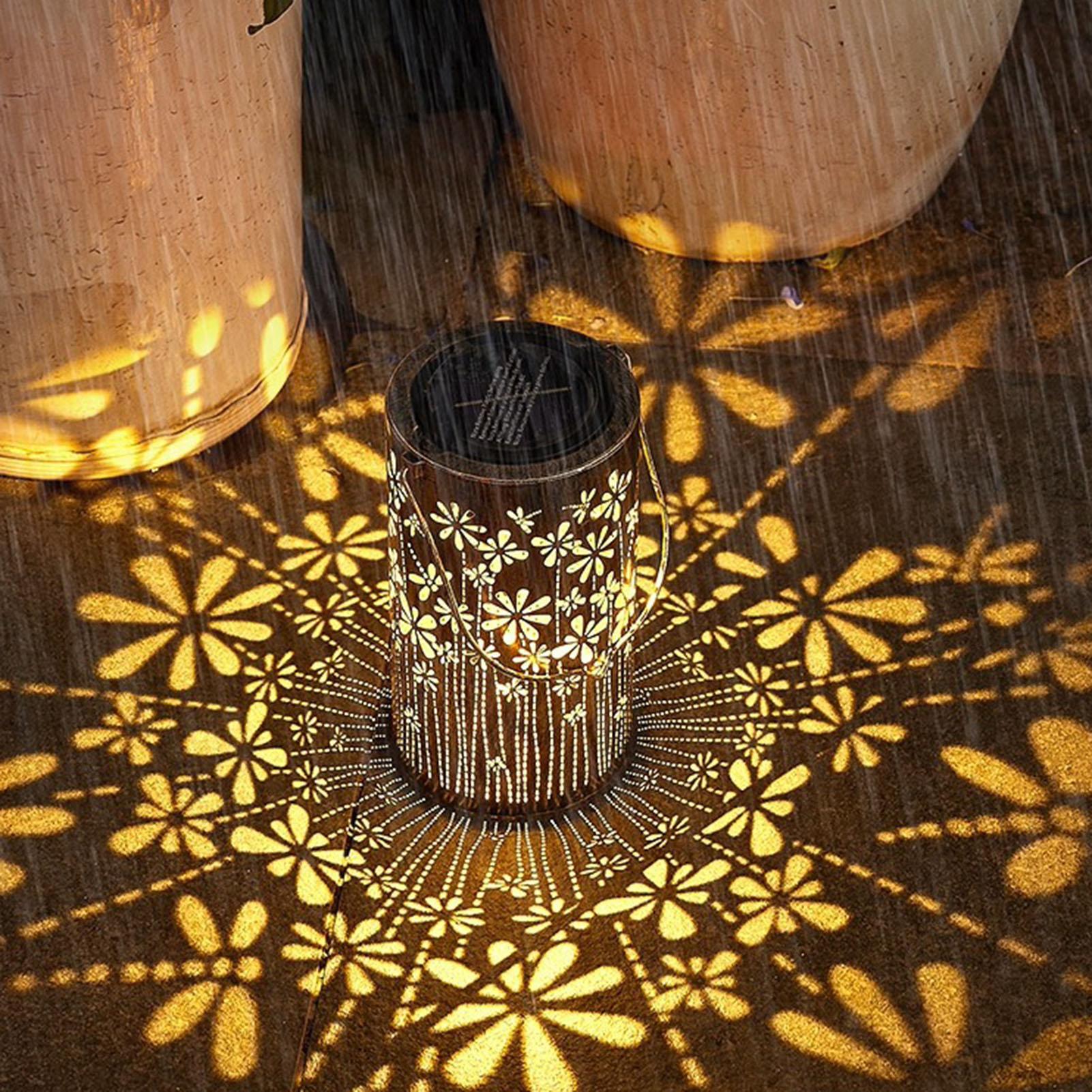 Solar Lanterns Colorful Metal  - Outdoor Lighting Yard 评论和价格