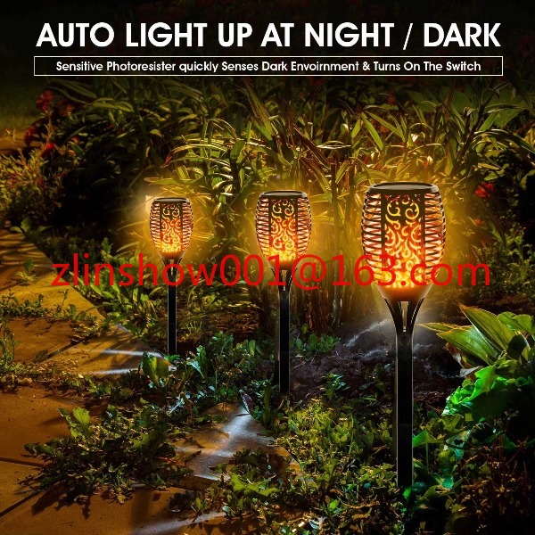96led Outdoor Garden Decoratio - Fire Torch Solar 评论和价格
