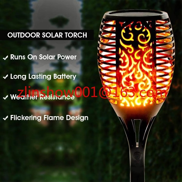 96led Outdoor Garden Decoratio - Fire Torch Solar 评论和价格