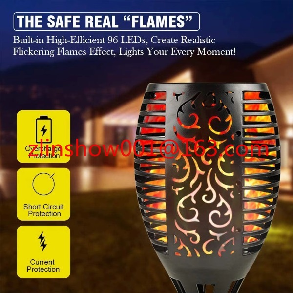 96led Outdoor Garden Decoratio - Fire Torch Solar 评论和价格