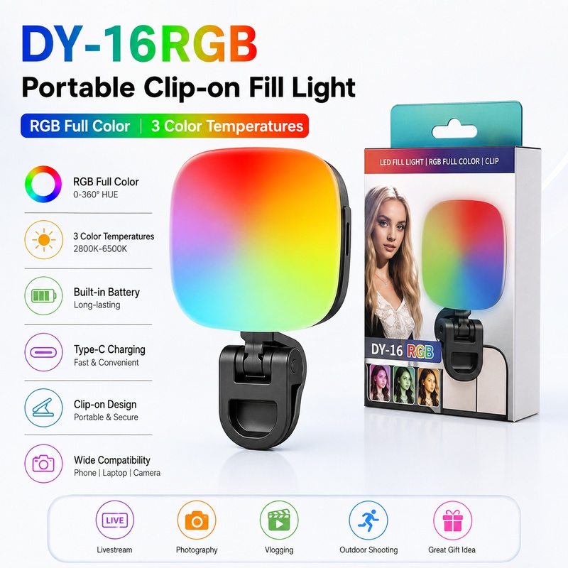 Portable RGB LED Fill Light Po - Outdoor Lighting And Camera 评论和价格