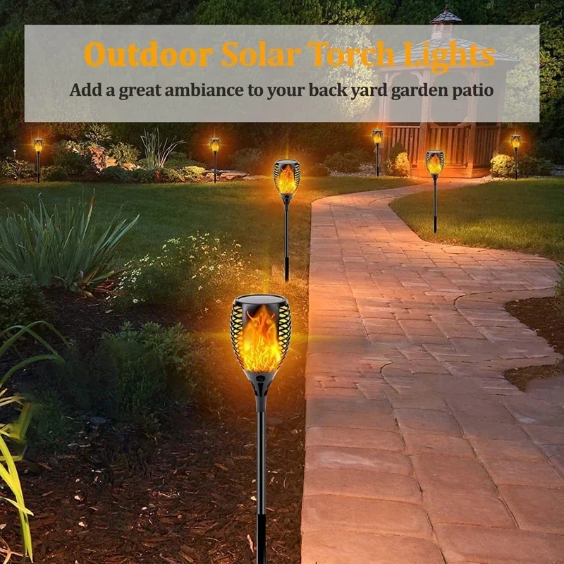 96 LED Outdoor Solar Torch Lig - Fire Torch Solar 评论和价格