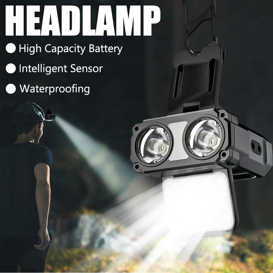 Sensor COB LED Headlamp Cap Cl - Outdoor Lighting Usb 评论和价格