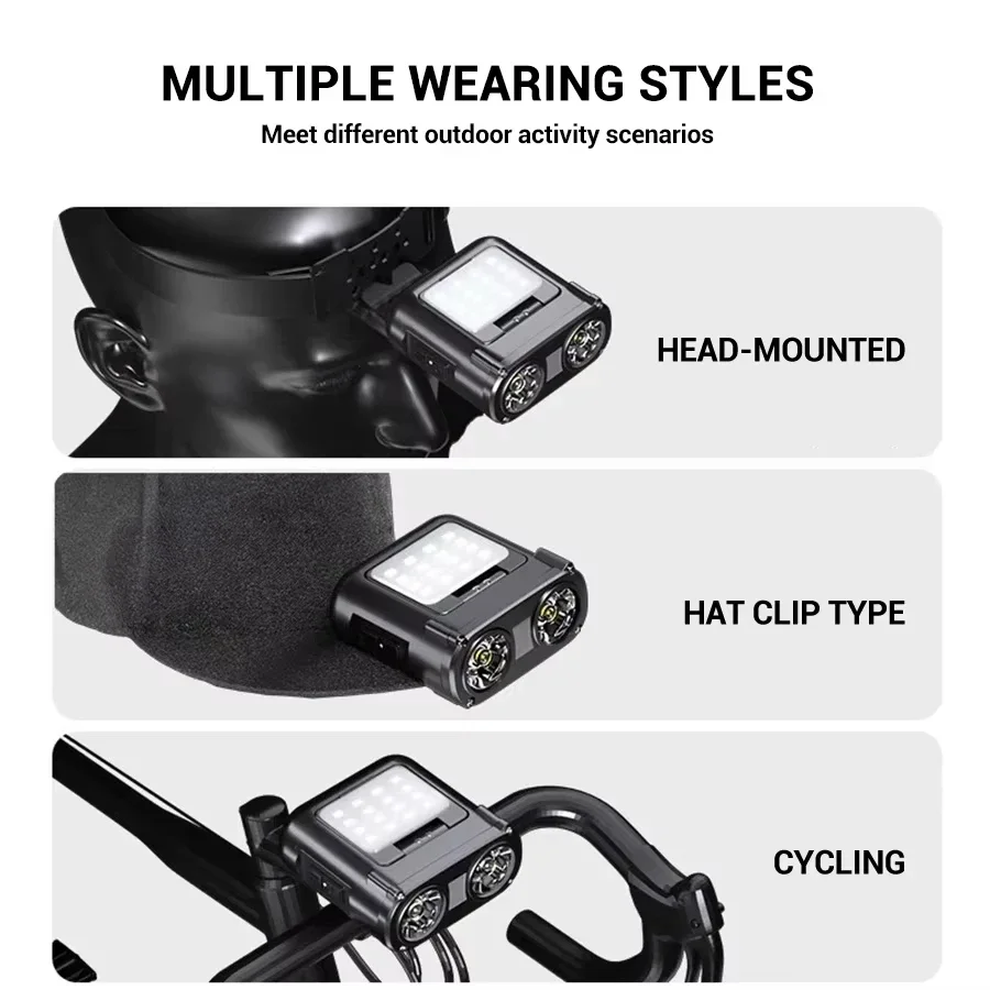 Sensor COB LED Headlamp Cap Cl - Outdoor Lighting Usb 评论和价格