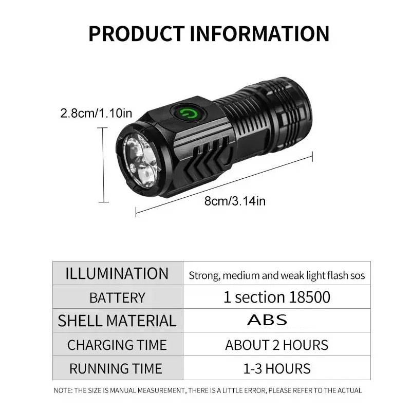 Mini 3LED Flashlight With Pen  - Outdoor Lighting Ideas 评论和价格