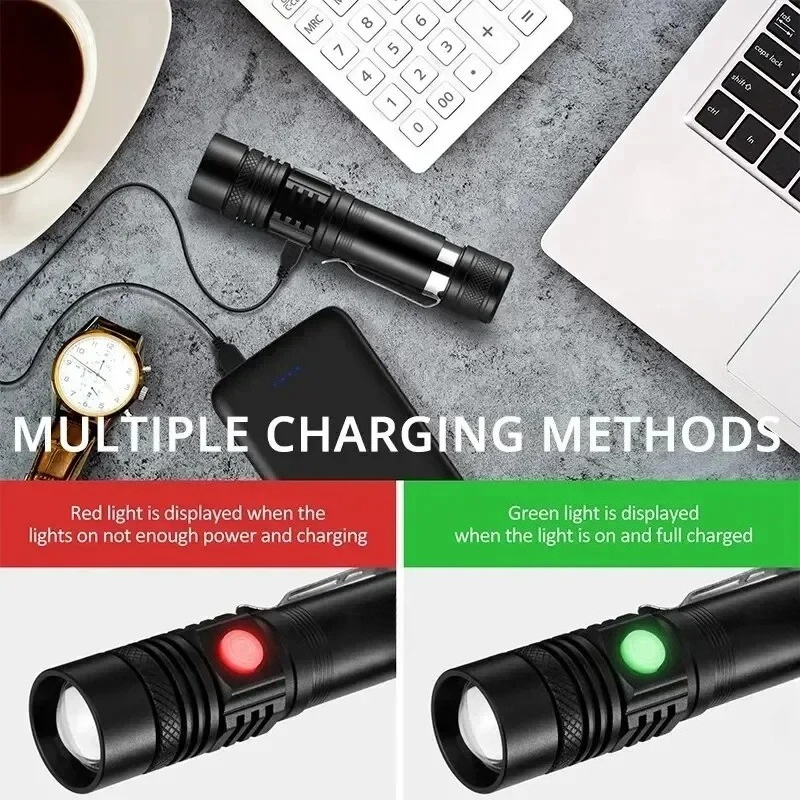 T6 LED Rechargeable Flashlight - Outdoor Lighting Ideas 评论和价格