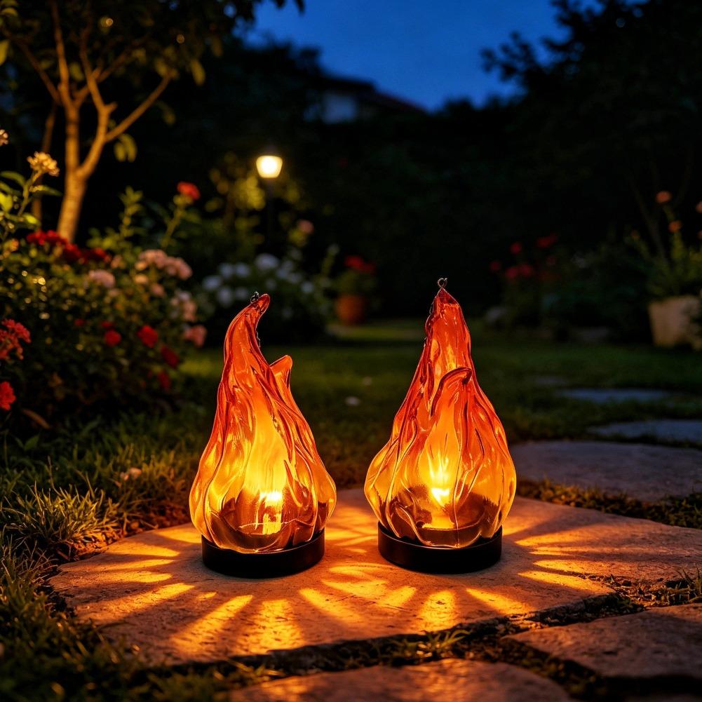 Solar Flame Hanging Lantern Li - Outdoor Lighting Yard 评论和价格