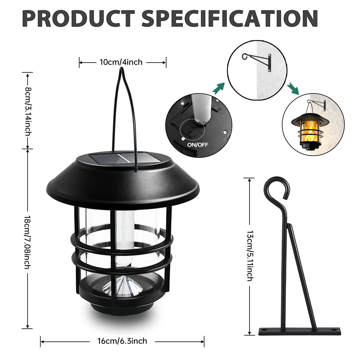 1pcs Solar Hanging Lantern Out - Fire Torch Solar 评论和价格