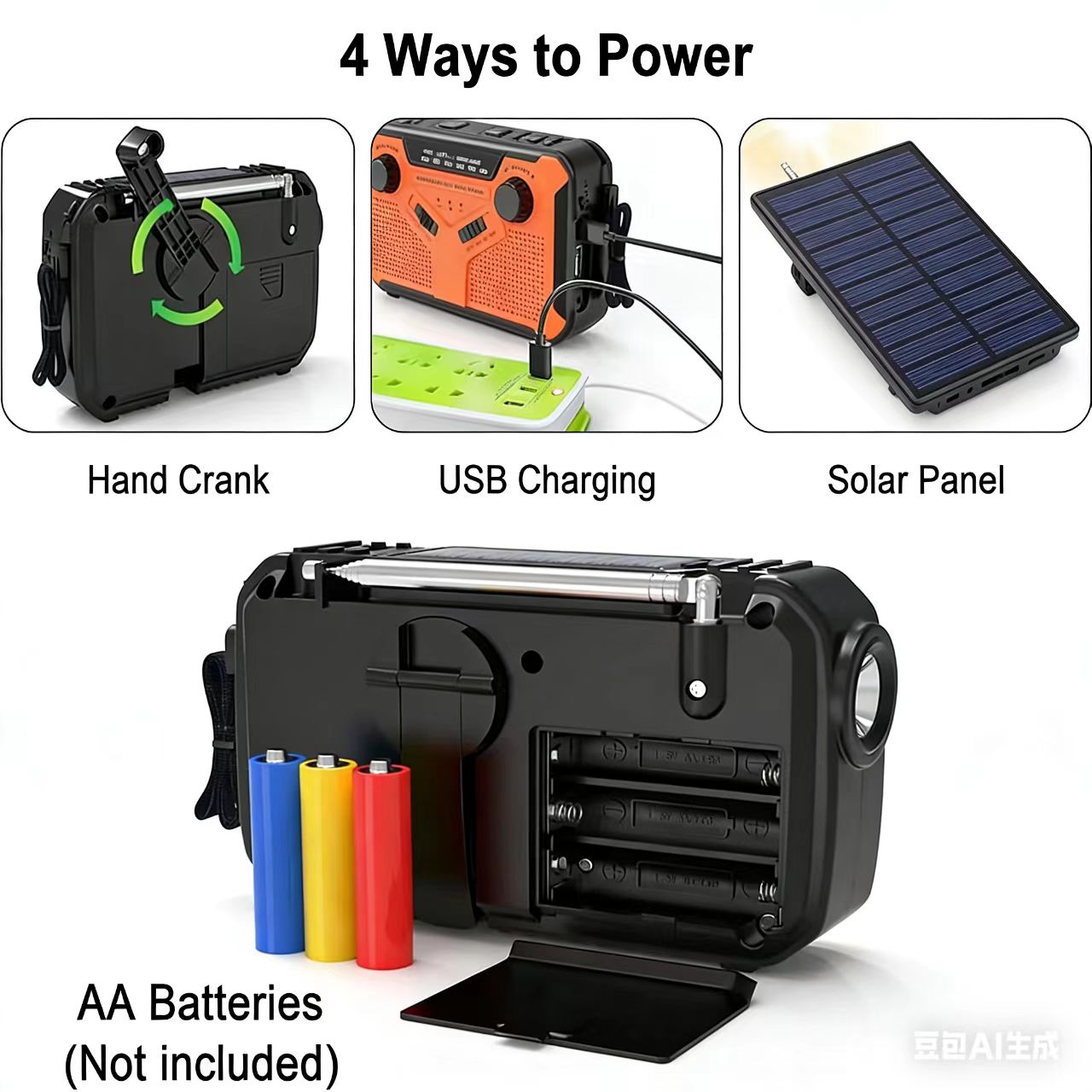 AM/FM Portable Solar Radio wit - Fire Torch Solar 评论和价格