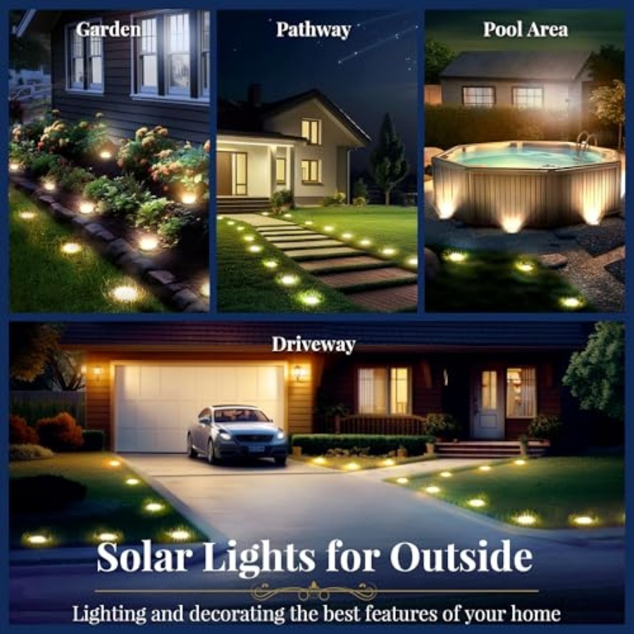 Solar Ground Lights Solar Ligh - Outdoor Lighting Garden 评论和价格